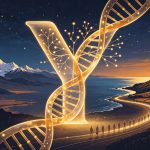 Y染色体谱系与人群迁徙概念图（AI生成，无文字）